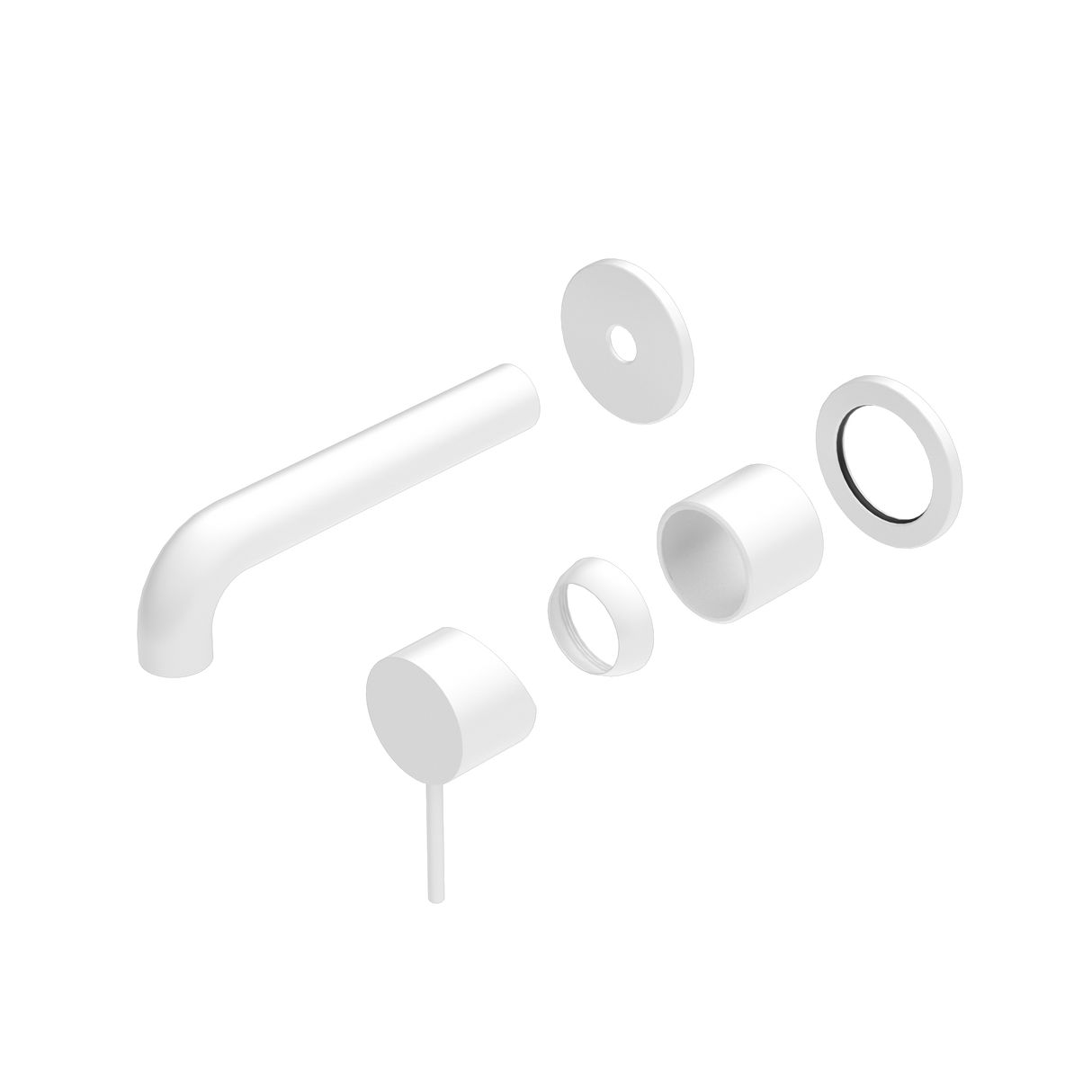 Mecca Wall Basin/Bath Mixer Separate Back Plate 160mm Trim Kits Only Matte White