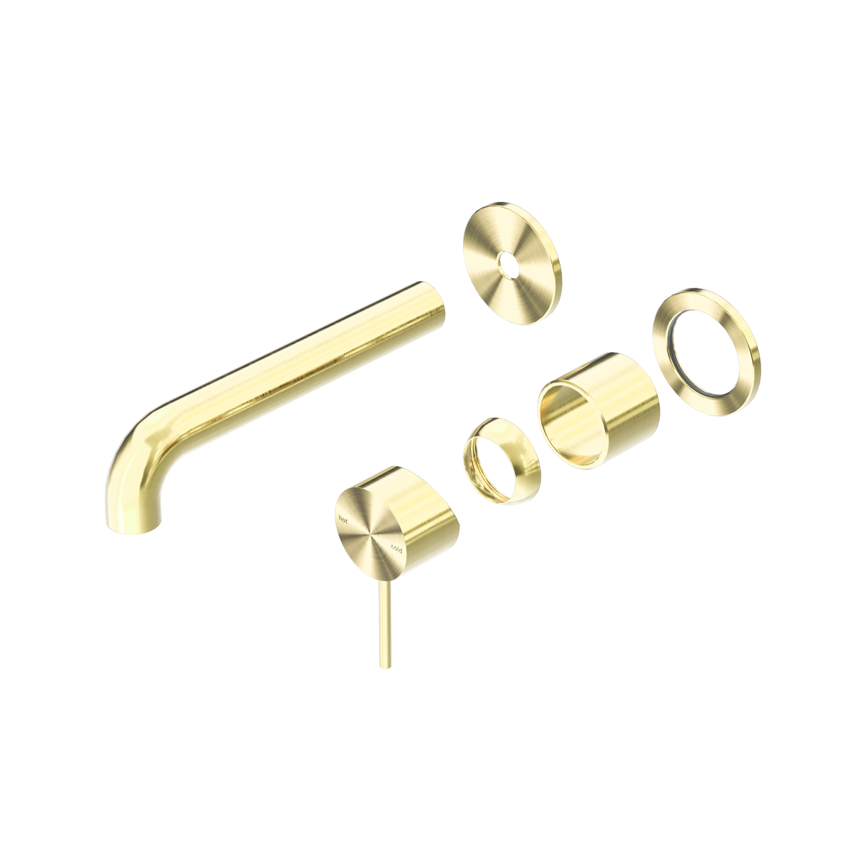Mecca Wall Basin/Bath Mixer Separate Back Plate 185mm Trim Kits Only Brushed Gold