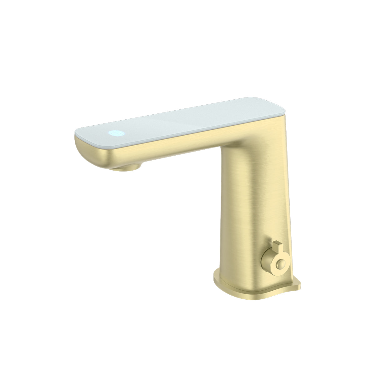 Claudia Sensor Mixer With White Top Display Brushed Gold