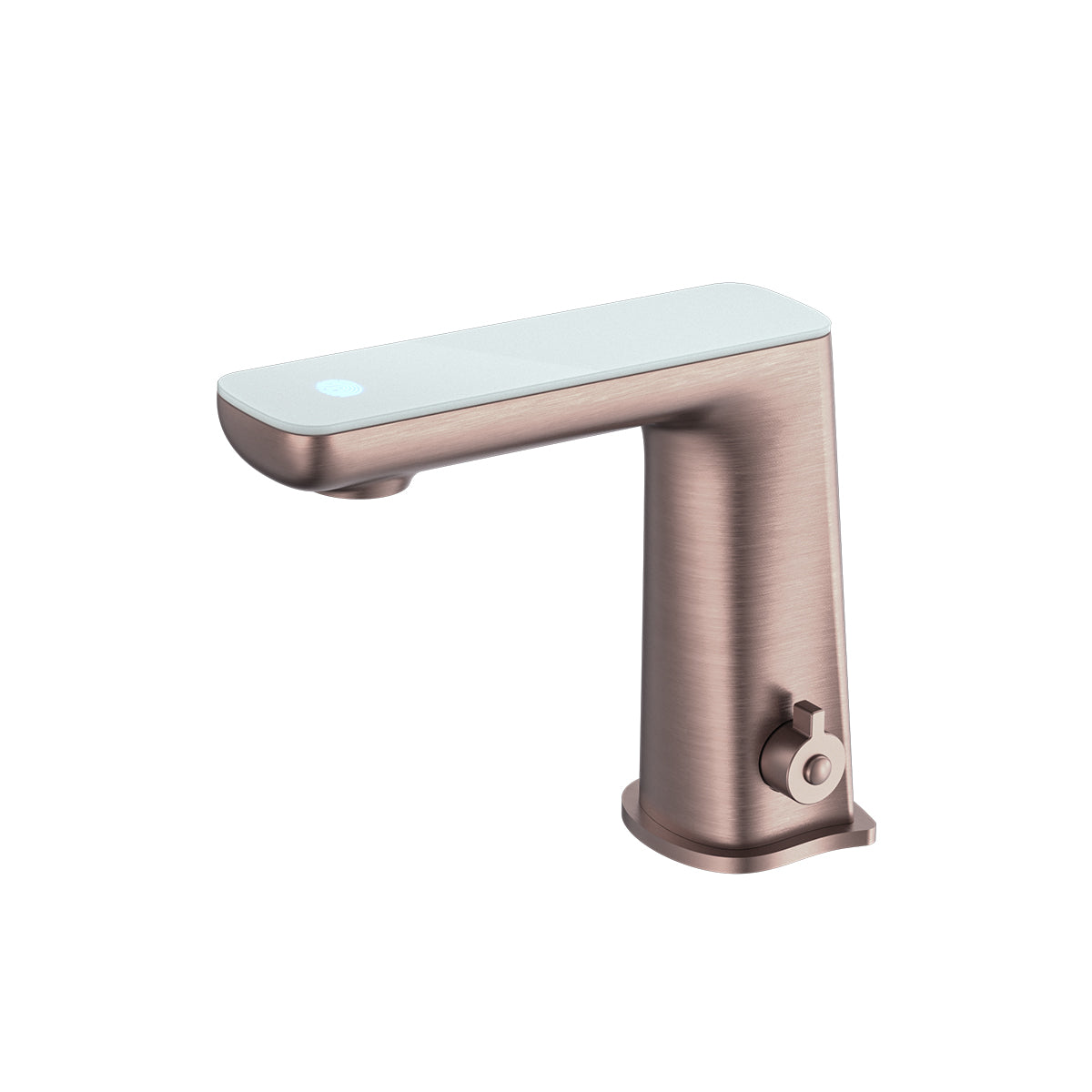 Claudia Sensor Mixer With White Top Display Brushed Bronze