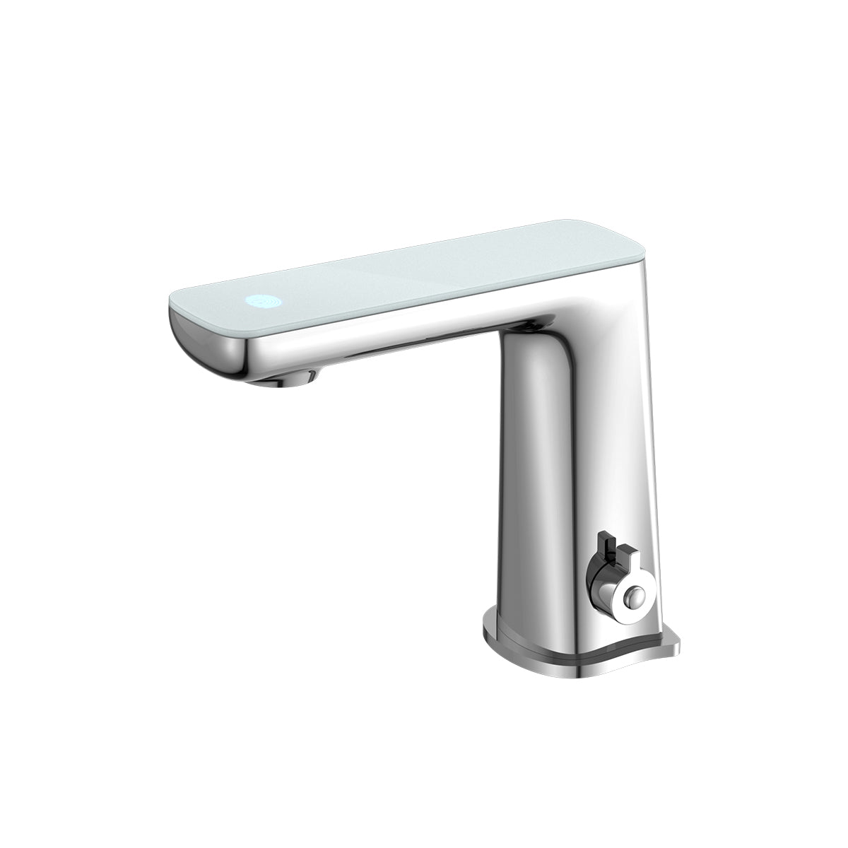 Claudia Sensor Mixer With White Top Display Chrome