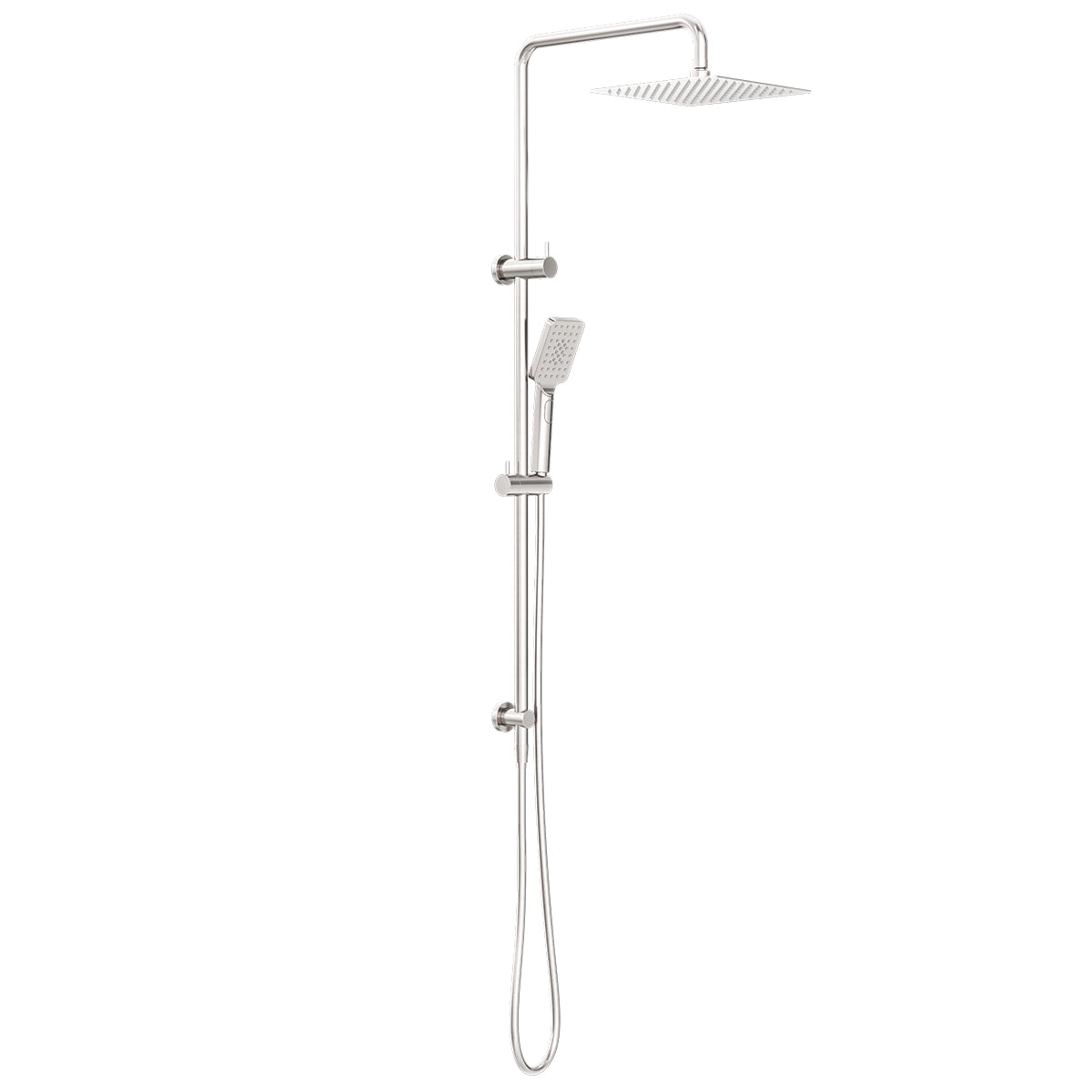 Square Project Twin Shower Brushed Nickel