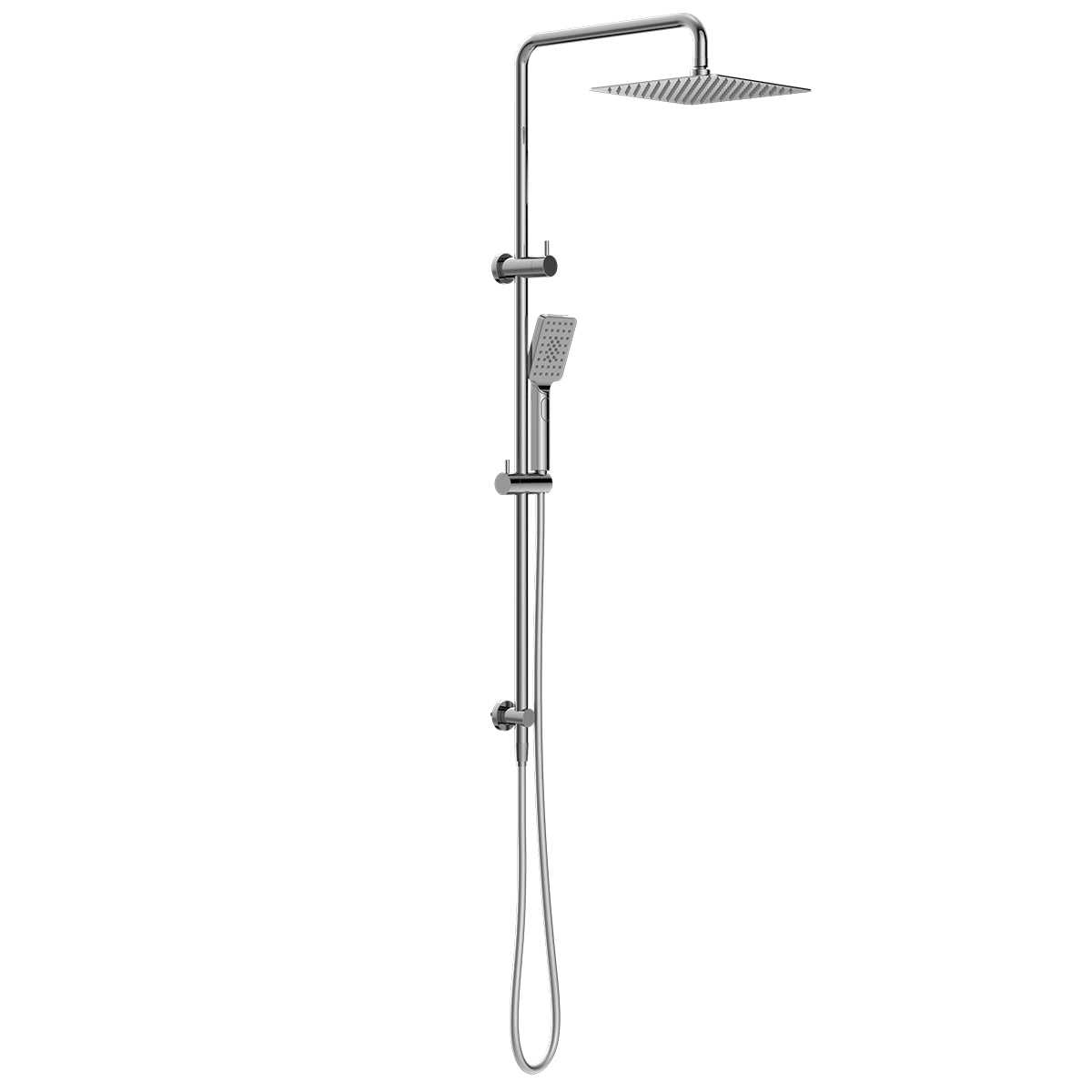 Square Project Twin Shower Chrome