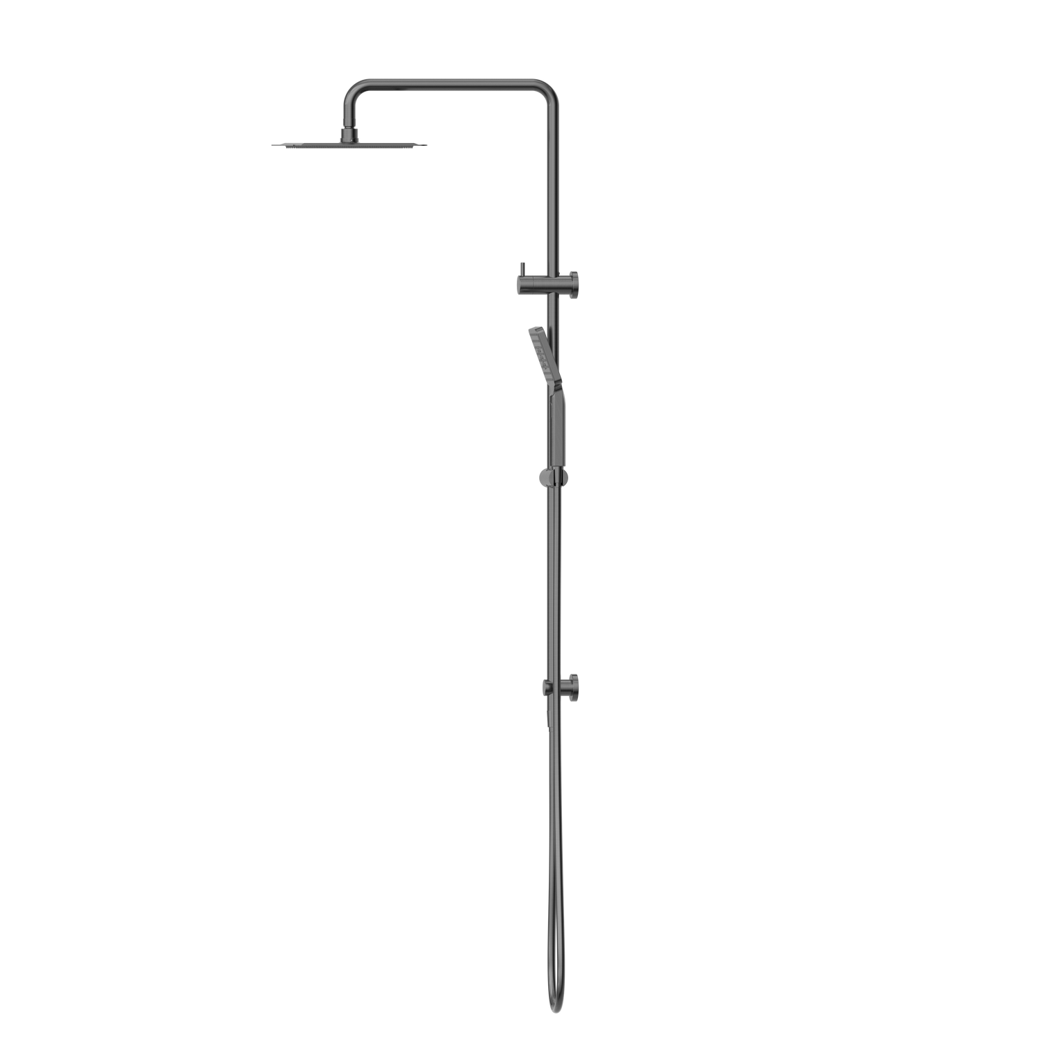 Square Project Twin Shower Gun Metal
