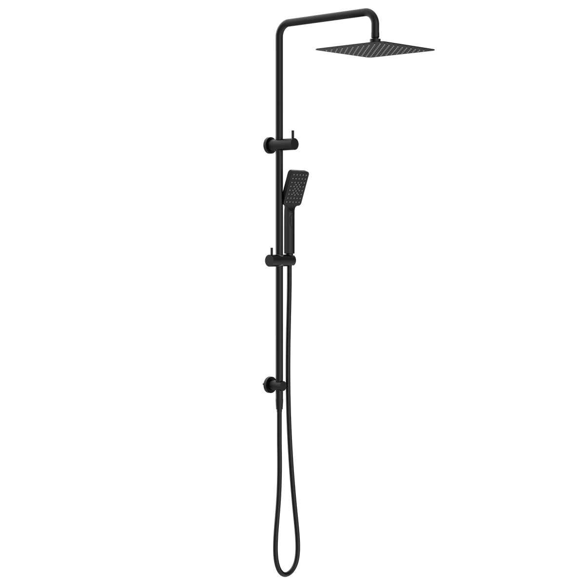 Square Project Twin Shower Matte Black