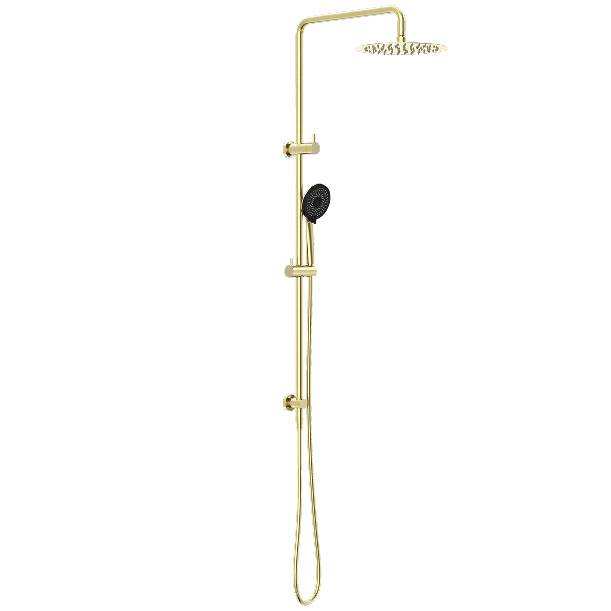 Round Project Twin Shower 4 Star Rating Brushed Gold