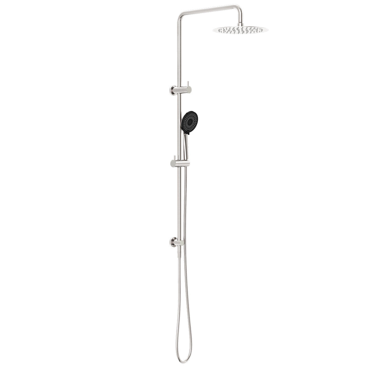 Round Project Twin Shower 4 Star Rating Brushed Nickel