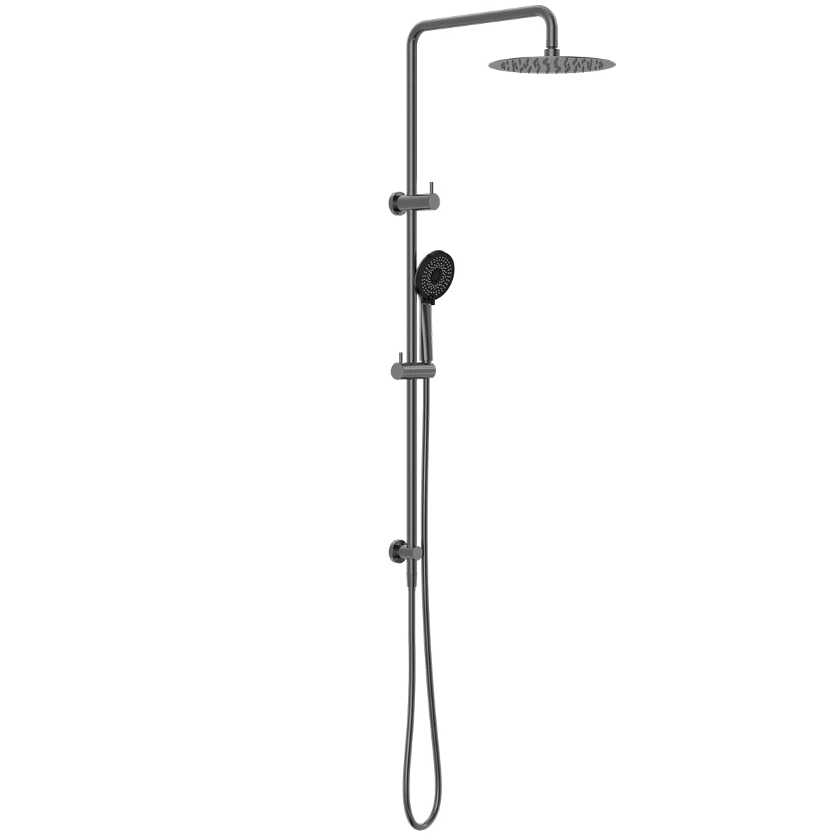 Round Project Twin Shower 4 Star Rating Gun Metal