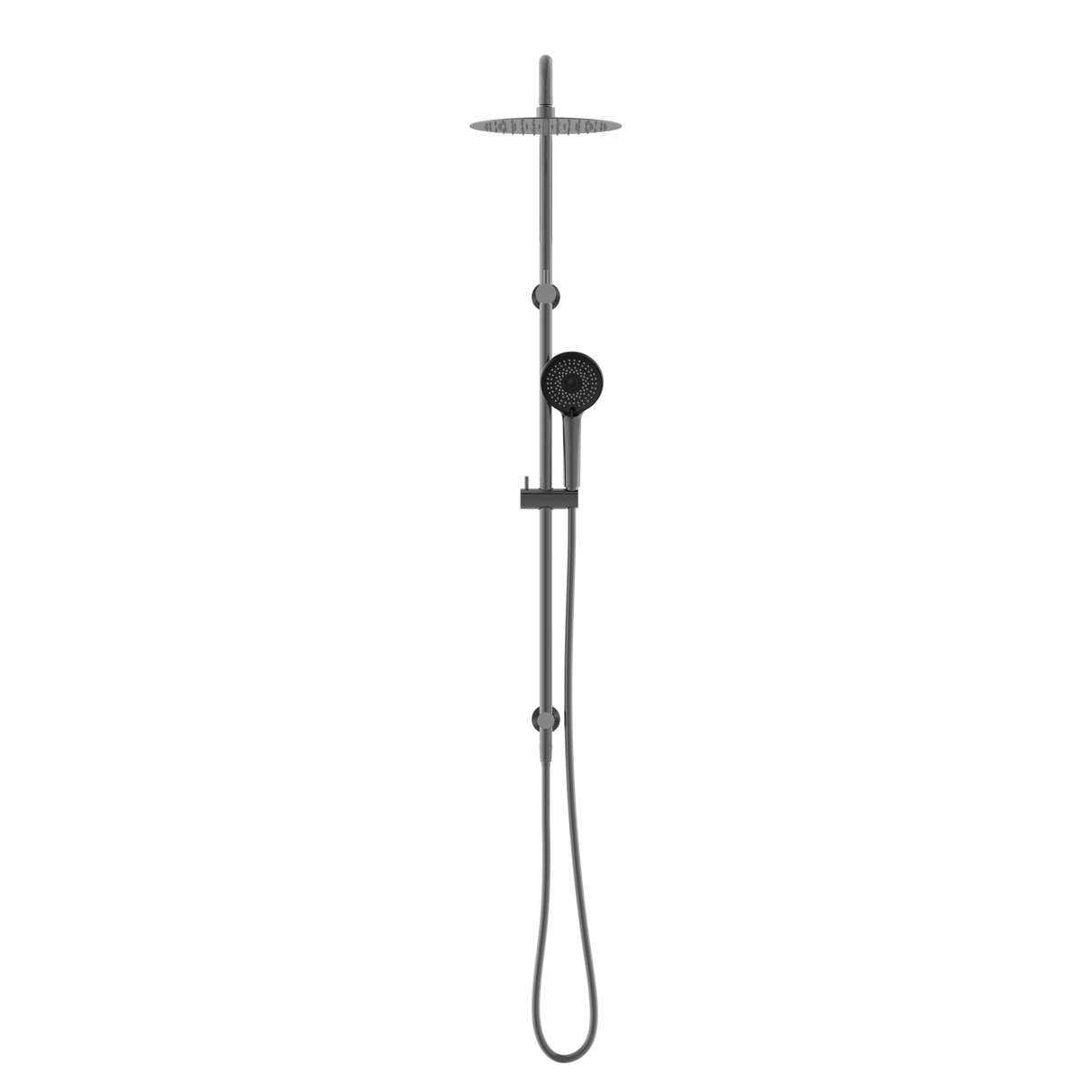 Round Project Twin Shower 4 Star Rating Gun Metal