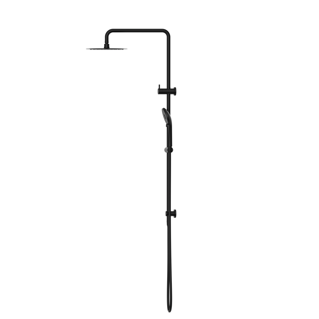 Round Project Twin Shower 4 Star Rating Matte Black