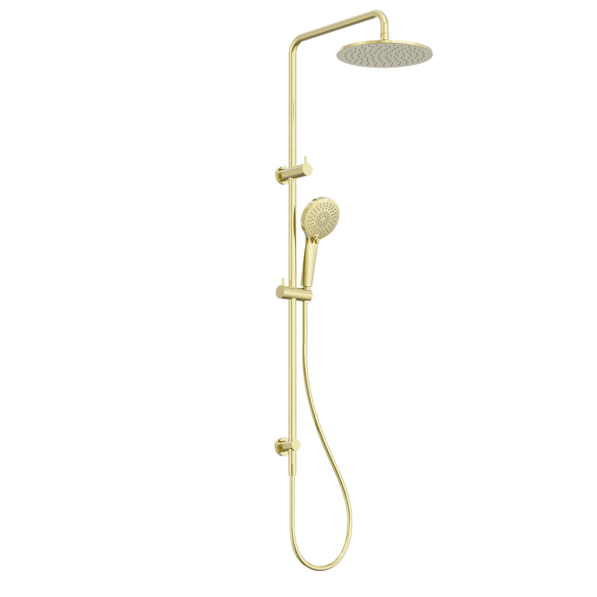 Round Twin Shower Brushed Gold