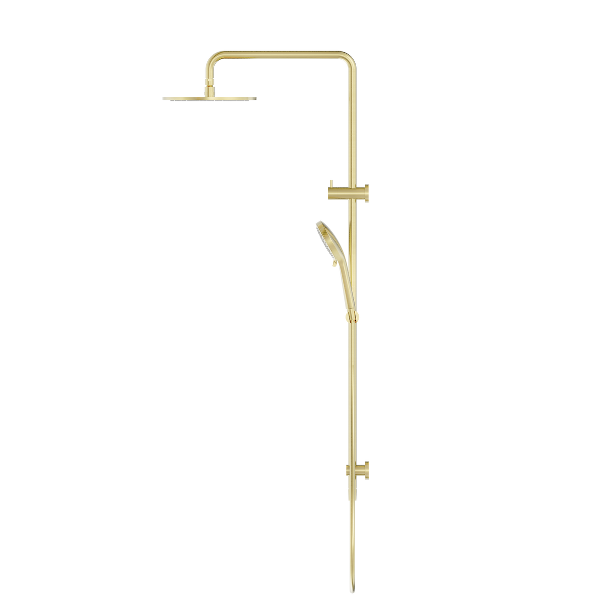 Round Twin Shower Brushed Gold