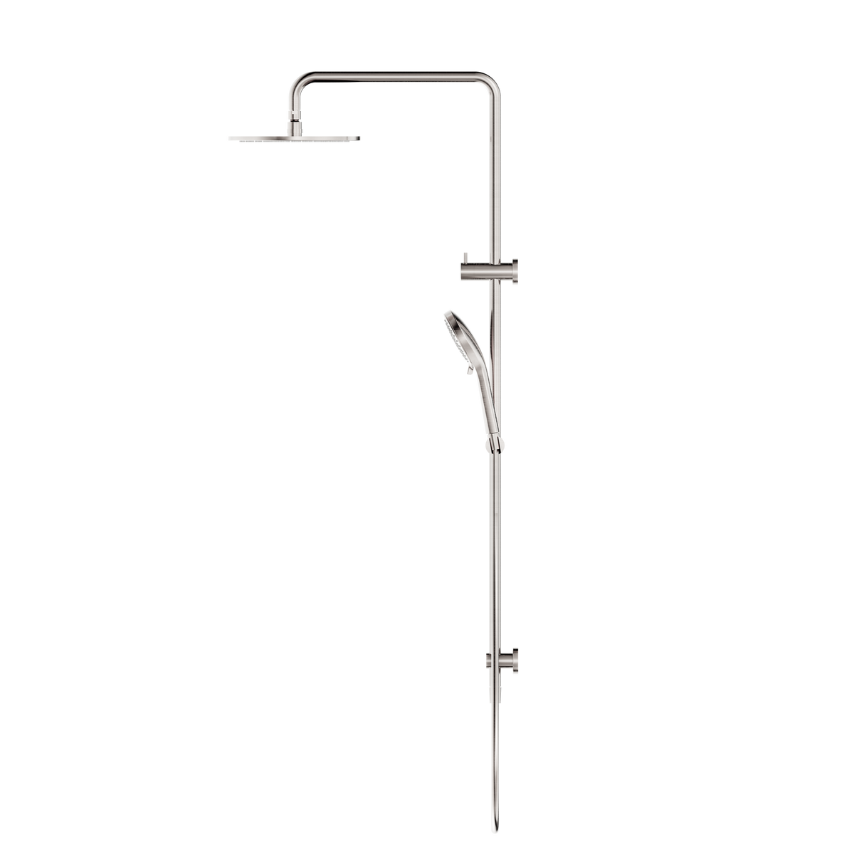 Round Twin Shower Brushed Nickel