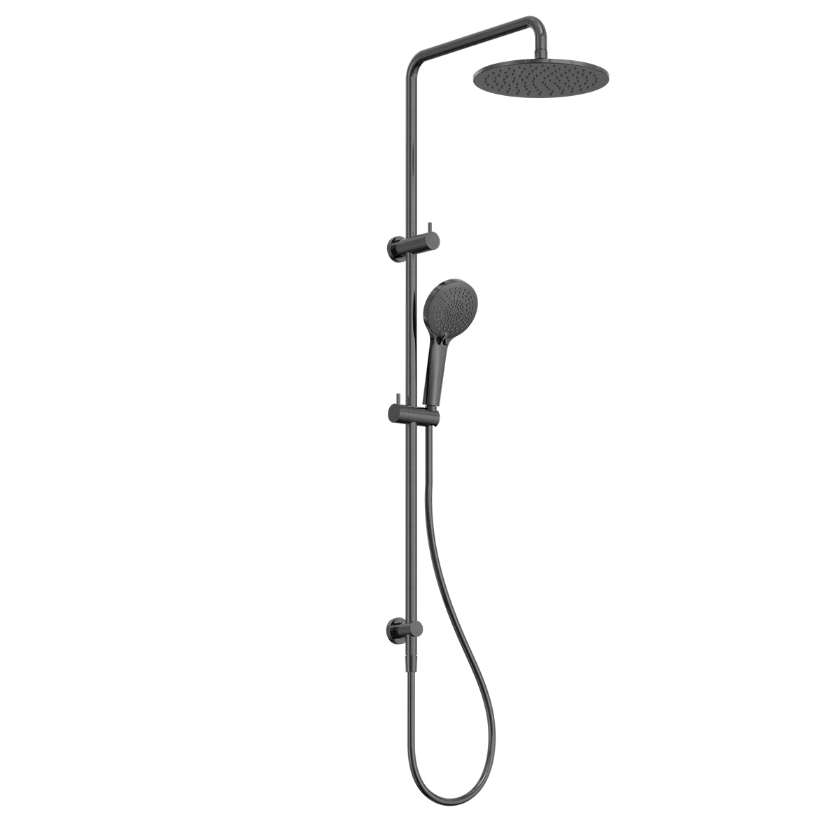 Round Twin Shower Gun Metal