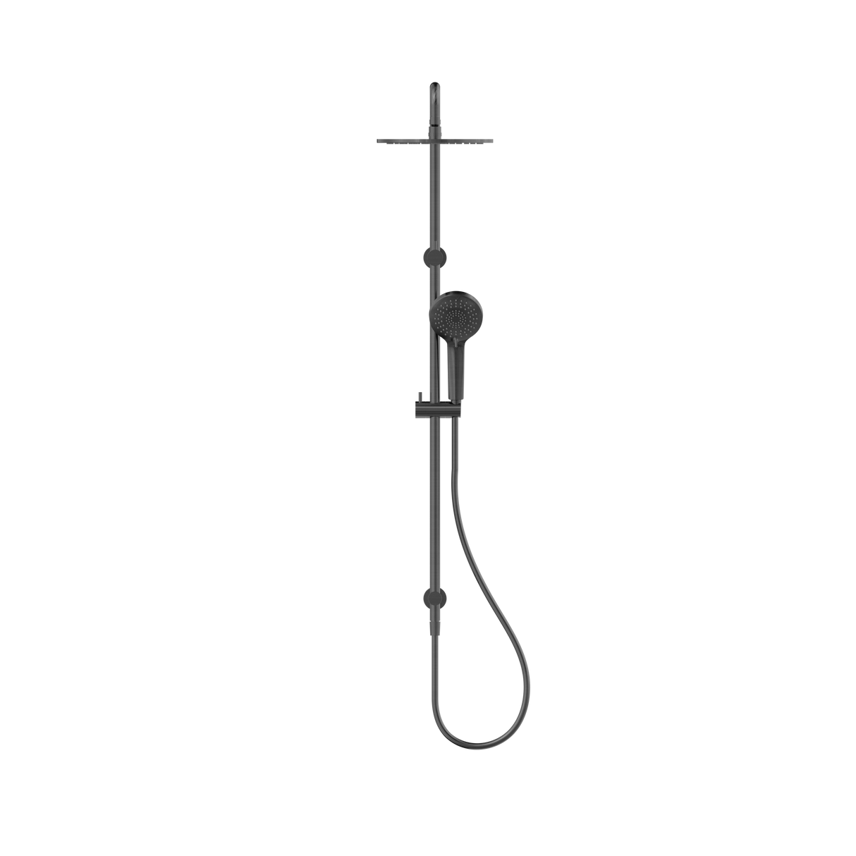 Round Twin Shower Gun Metal