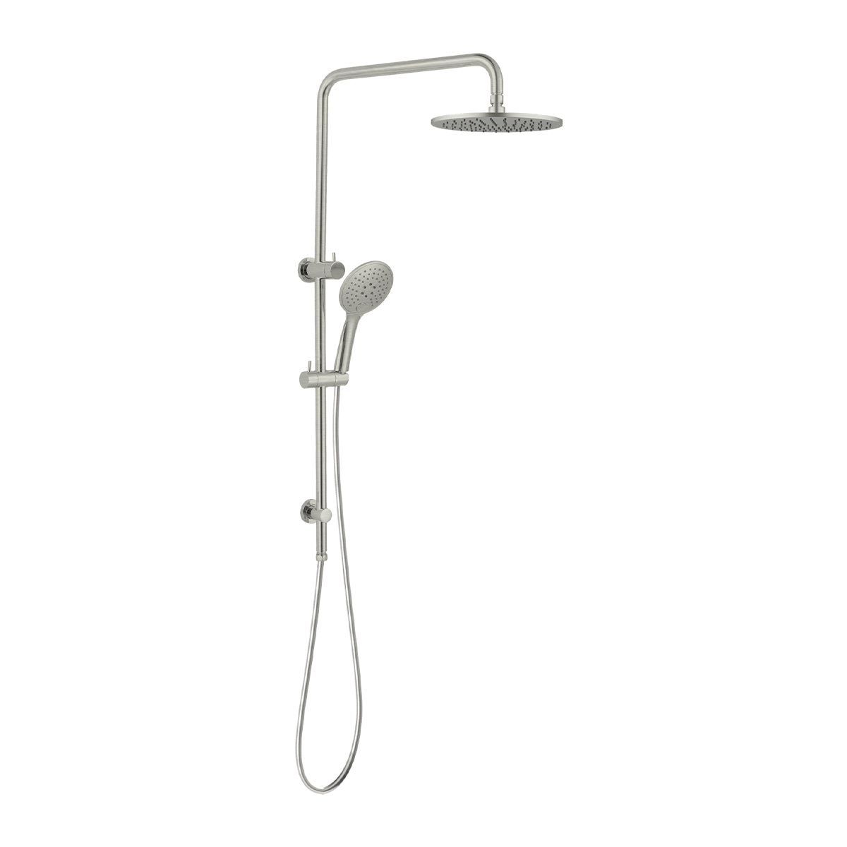 Round Twin Shower Brushed Nickel