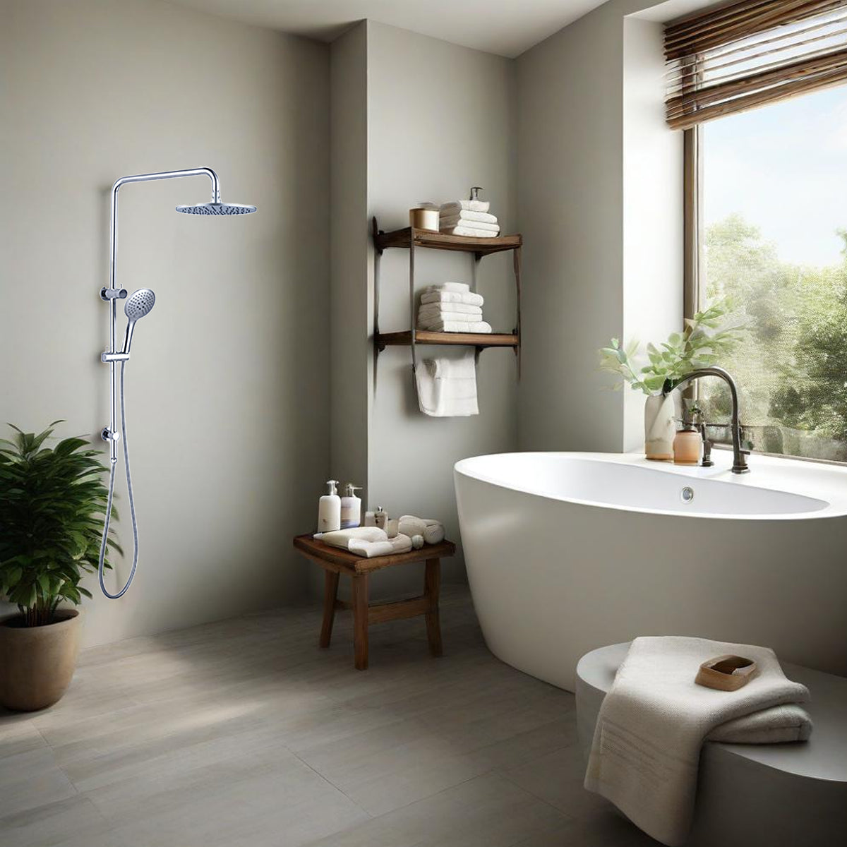 Round Twin Shower Chrome