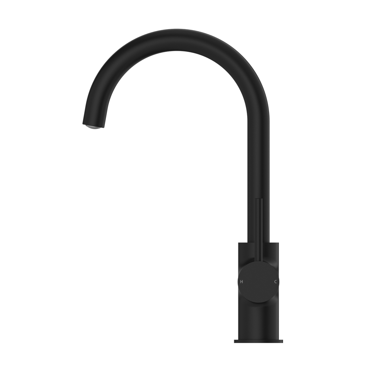 Dolce Kitchen Mixer Gooseneck Matte Black