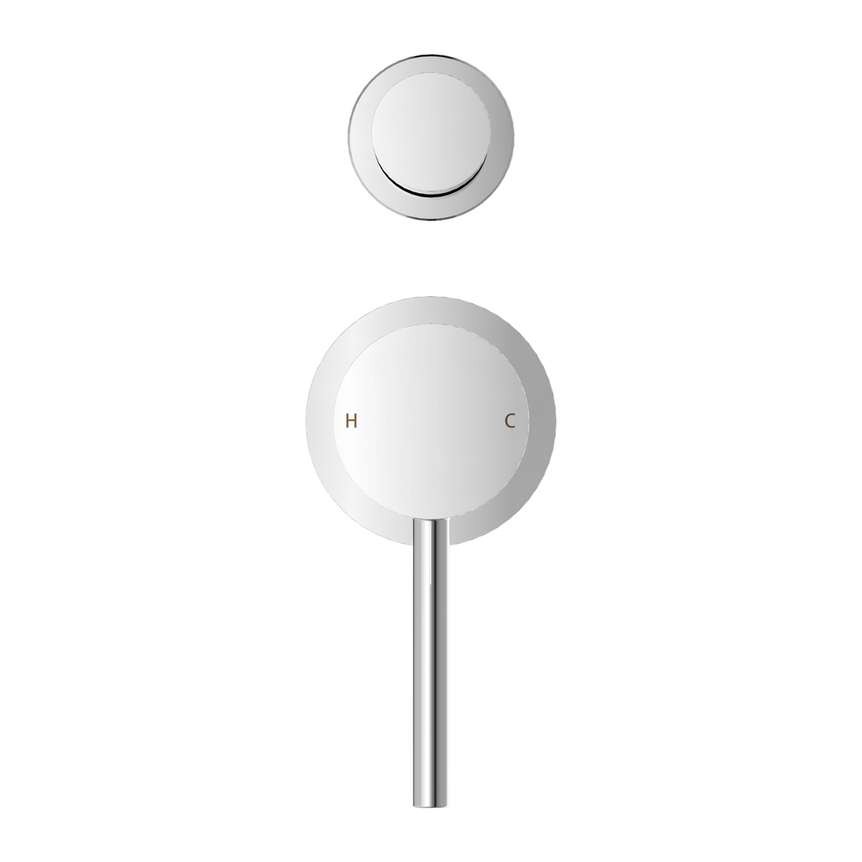 Dolce Shower Mixer With Divertor Separate Plate Chrome