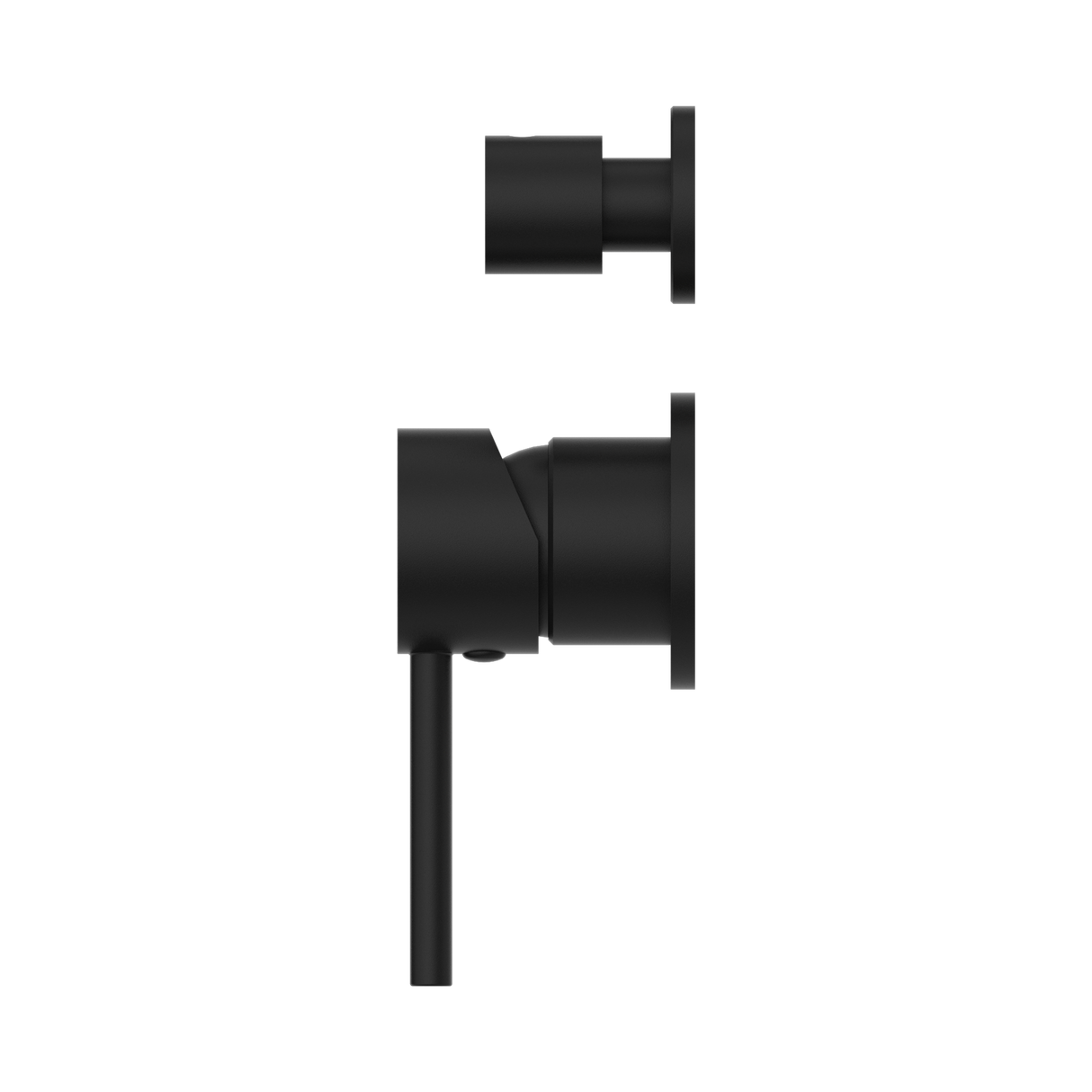 Dolce Shower Mixer With Divertor Separate Plate Matte Black