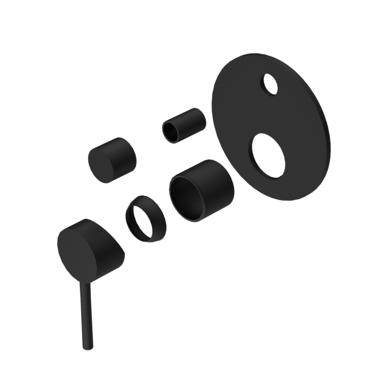 Dolce Shower Mixer With Divertor Trim Kits Only Matte Black