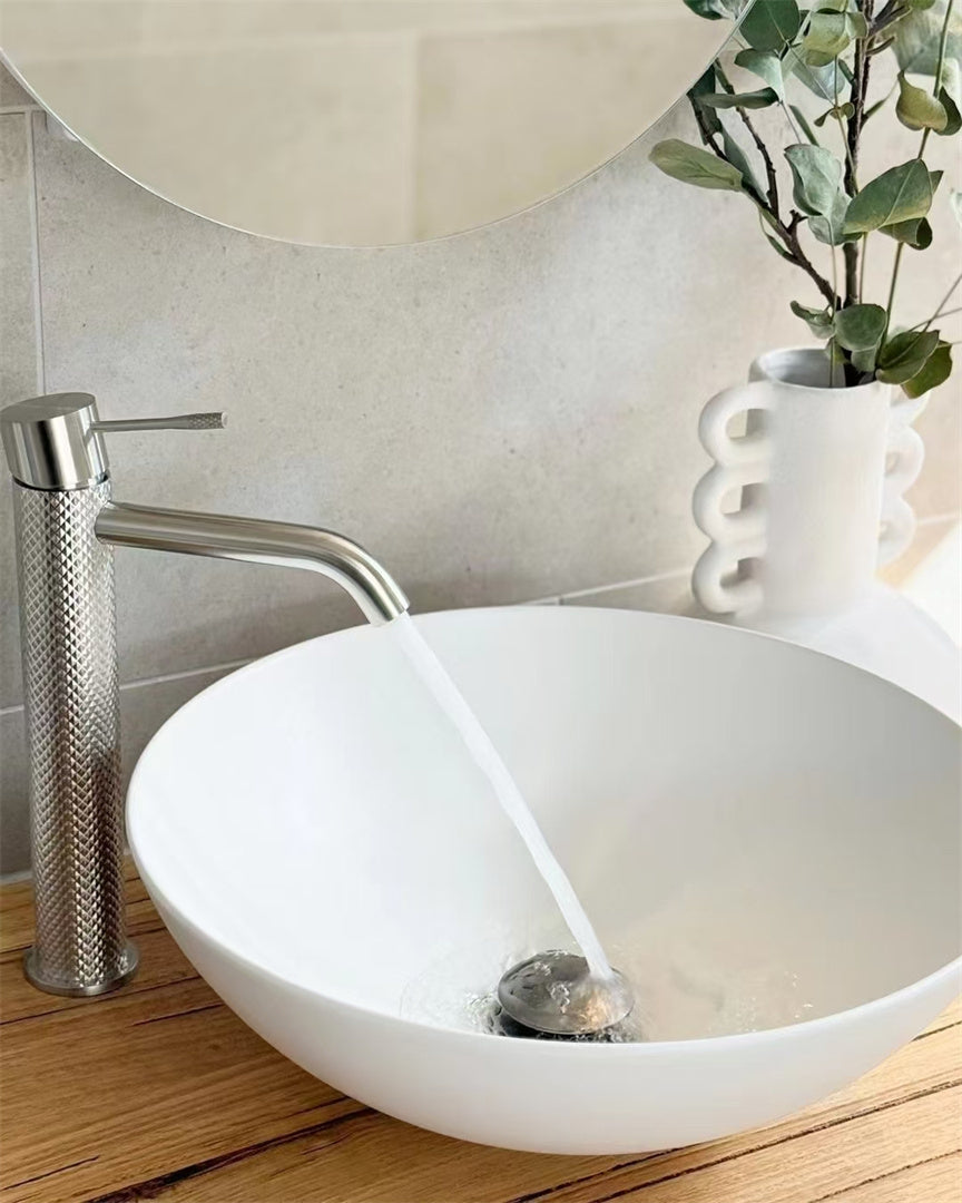 Opal Tall Basin Mixer Brushed Nickel