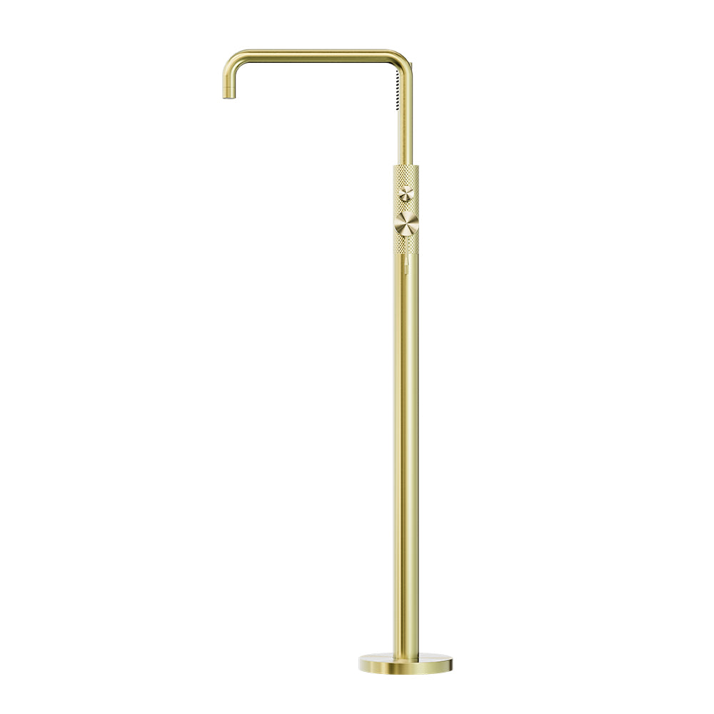 Opal Freestanding Bath Mixer With Hand Shower Brushed Gold