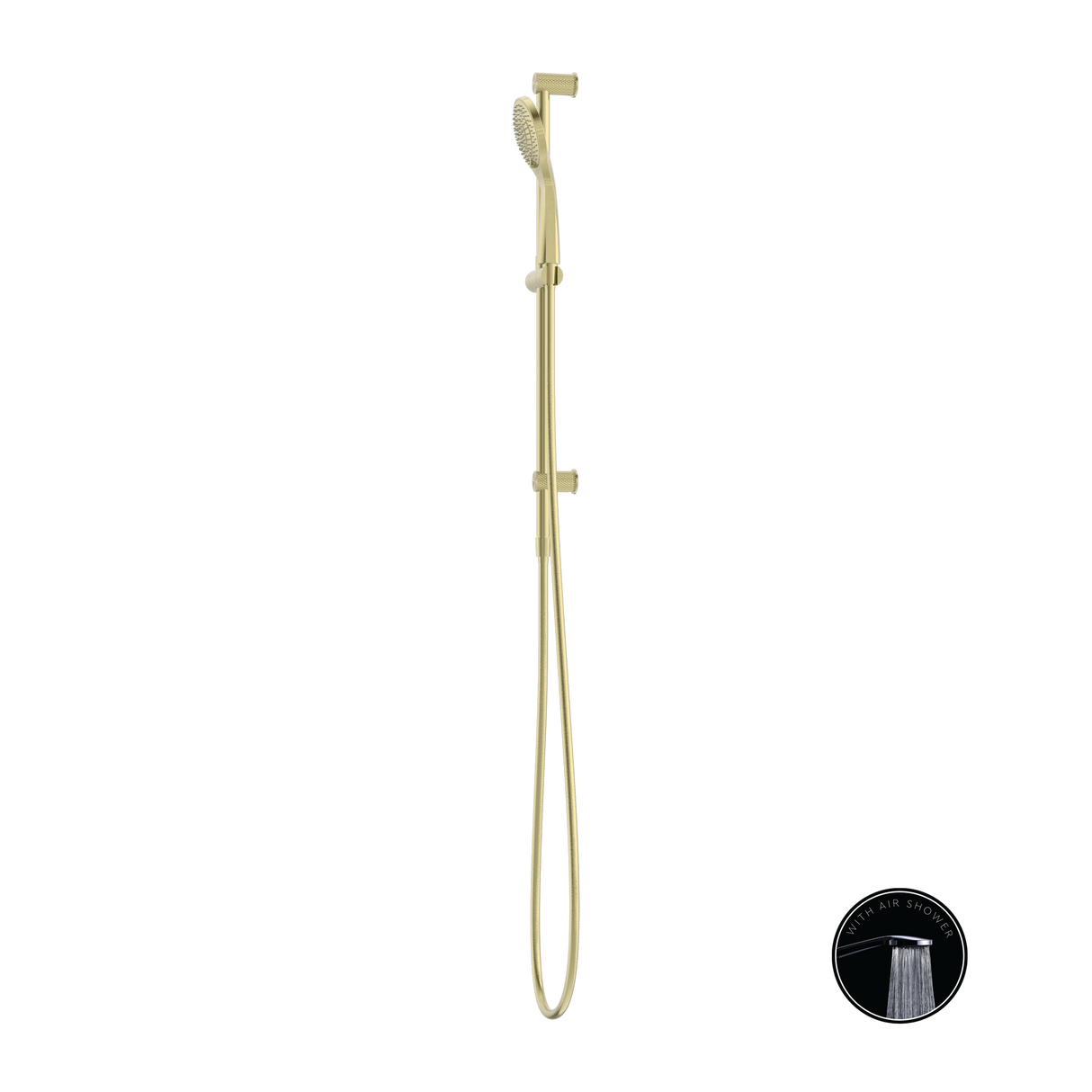 Opal Shower Rail With Air Shower Brushed Gold