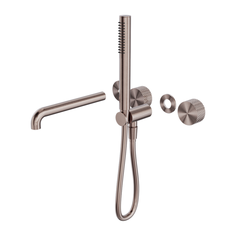 Opal Progressive Shower System Separate Plate With Spout 250mm Trim Kits Only Brushed Bronze