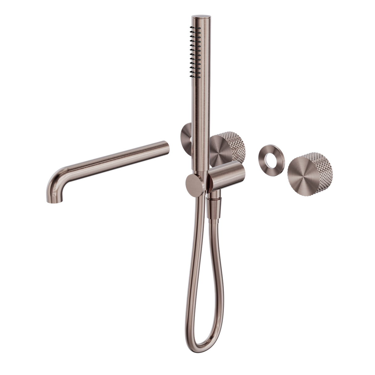 Opal Progressive Shower System Separate Plate With Spout 230mm Trim Kits Only Brushed Bronze