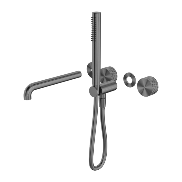 Opal Progressive Shower System Separate Plate With Spout 250mm Trim Kits Only Graphite