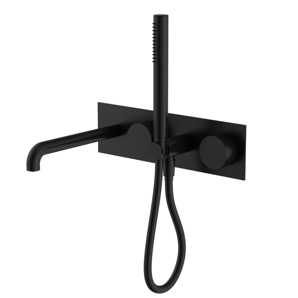 Kara Progressive Shower System With Spout 230mm Matte Black
