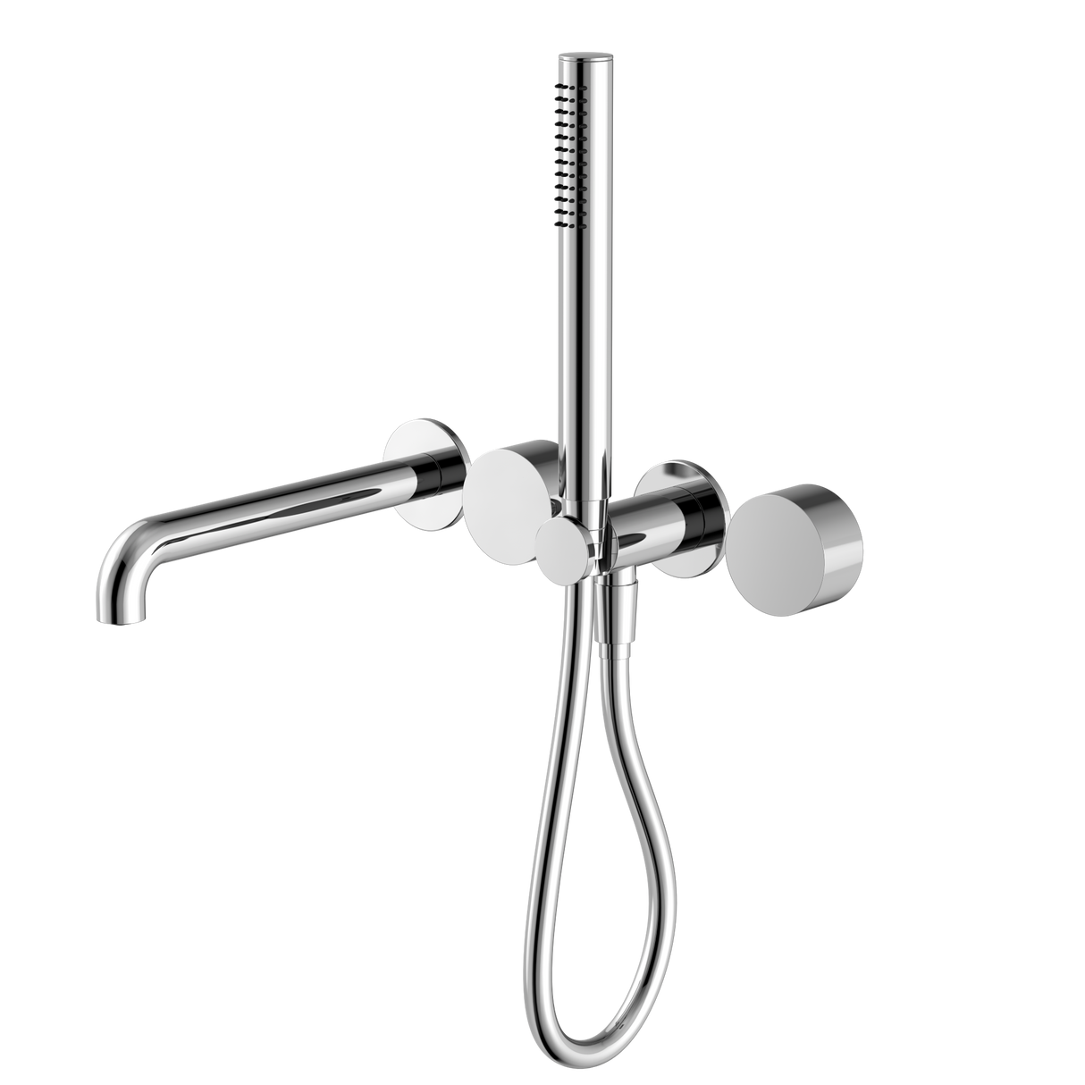 Kara Progressive Shower System Separate Plate With Spout 230mm Chrome
