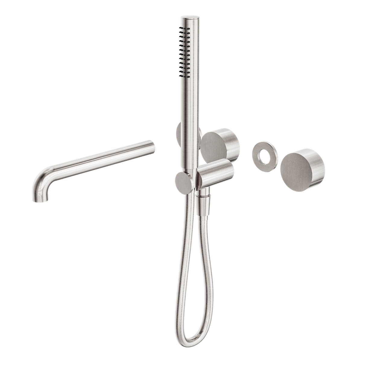 Kara Progressive Shower System Separate Plate With Spout 250mm Trim Kits Only Brushed Nickel