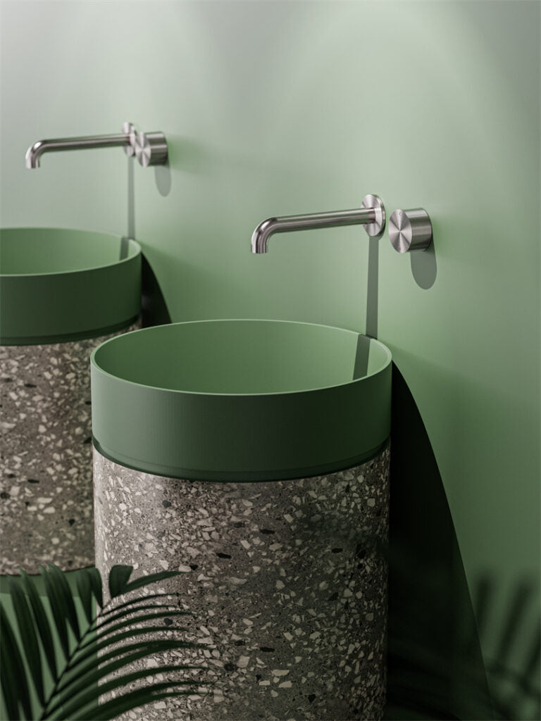 Kara Progressive Wall Basin/Bath Set 230mm Chrome