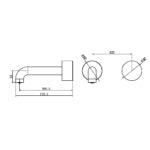 Kara Progressive Wall Basin/Bath Set 260mm Trim Kits Only Brushed Bronze