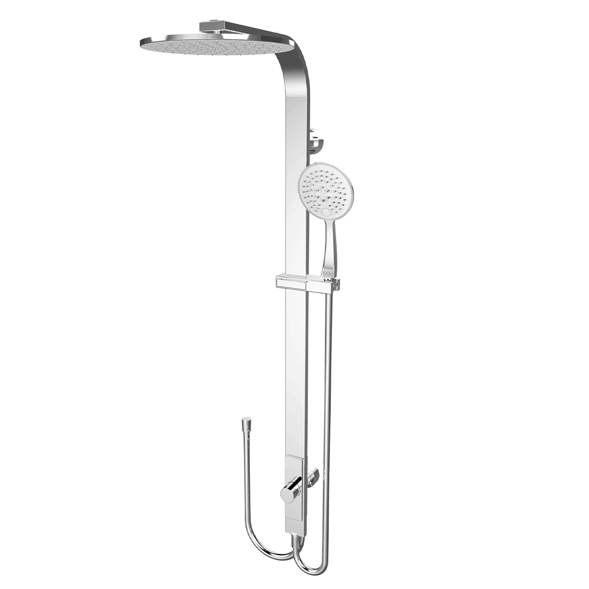 Astra Rain Round Twin Showerdouble Hose Chrome