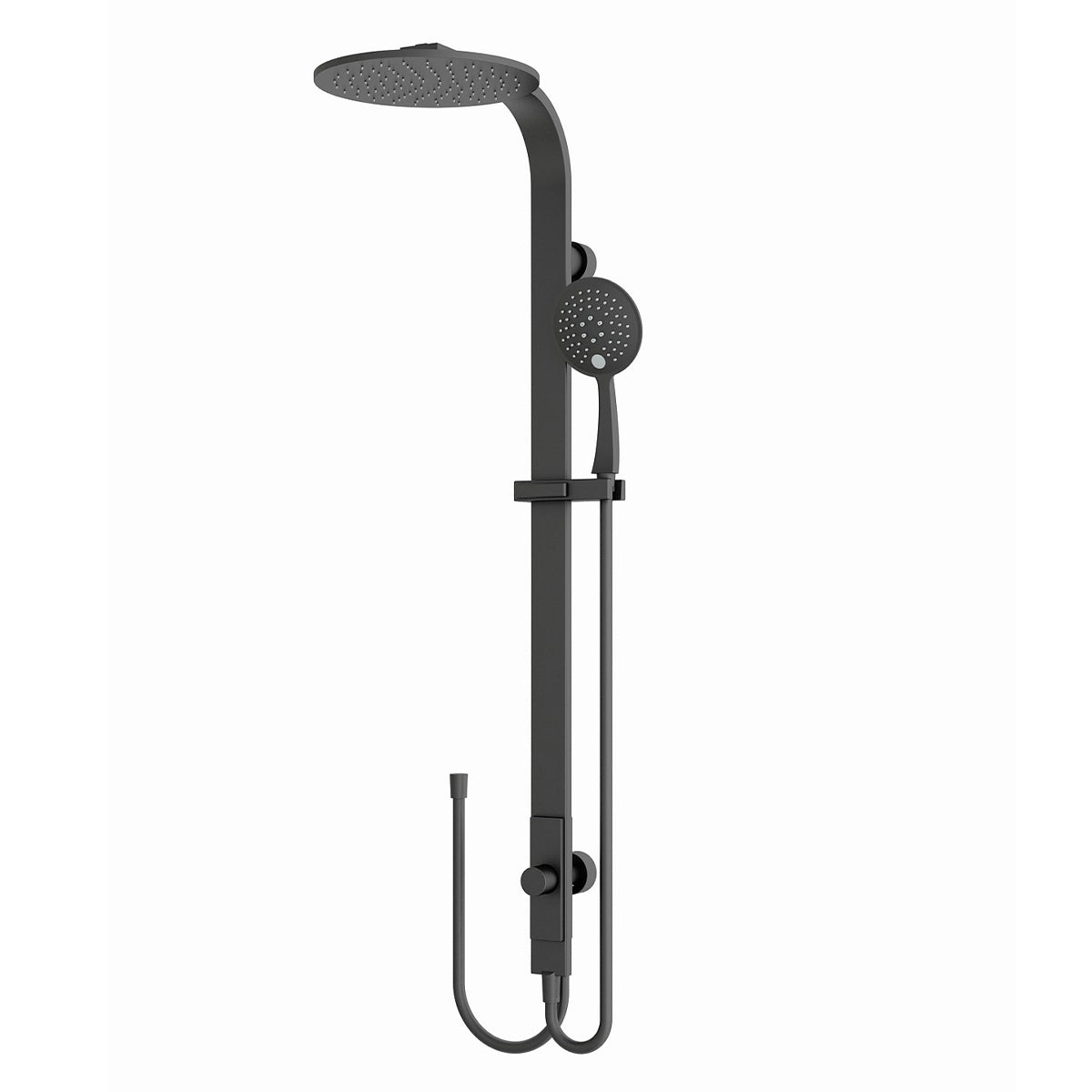 Astra Rain Round Twin Showerdouble Hose Matte Black