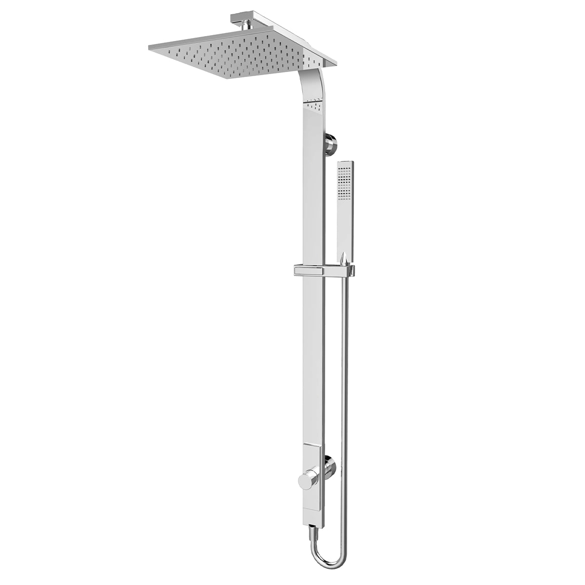 Astra Rain Square Twin Shower Single Hose Chrome