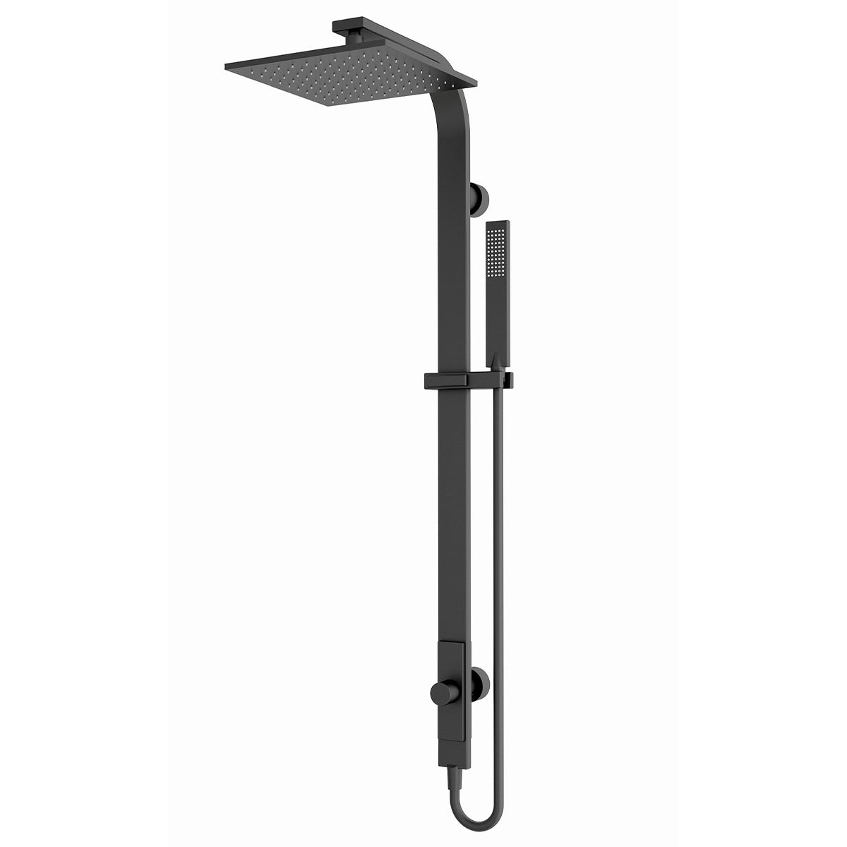 Astra Rain Square Twin Shower Single Hose Matte Black
