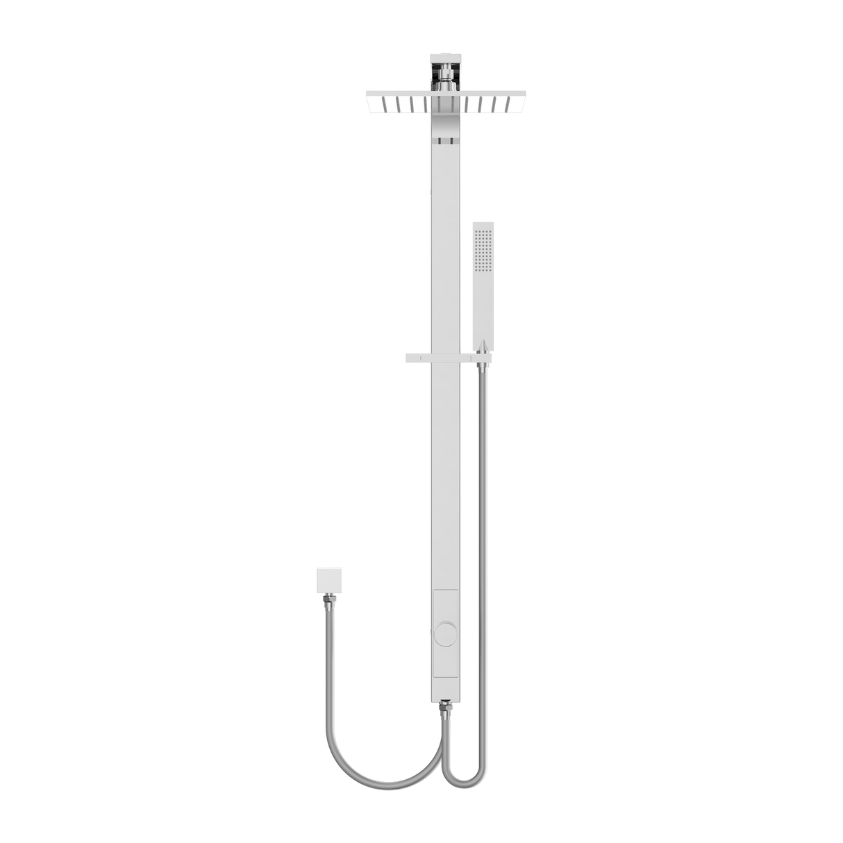 Astra Rain Square Twin Shower Double Hose Chrome