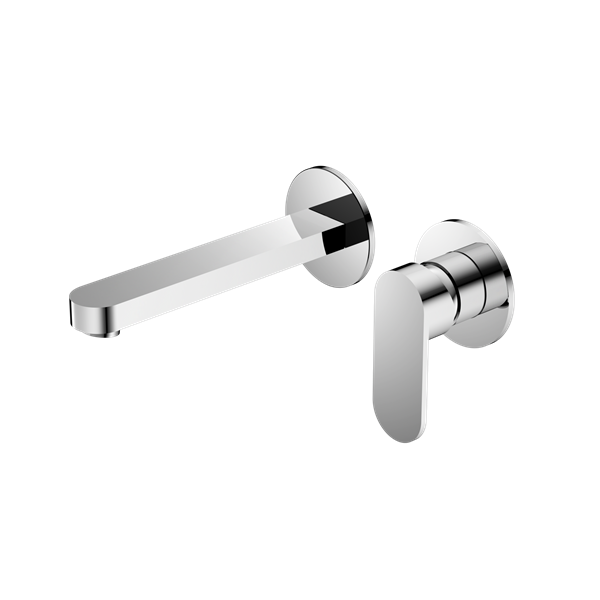 Ecco Wall Basin/Bath Mixer Separate Back Plate Chrome