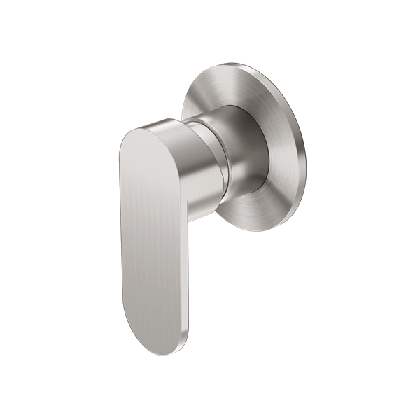 Ecco Shower Mixer 80mm Round Plate Brushed Nickel