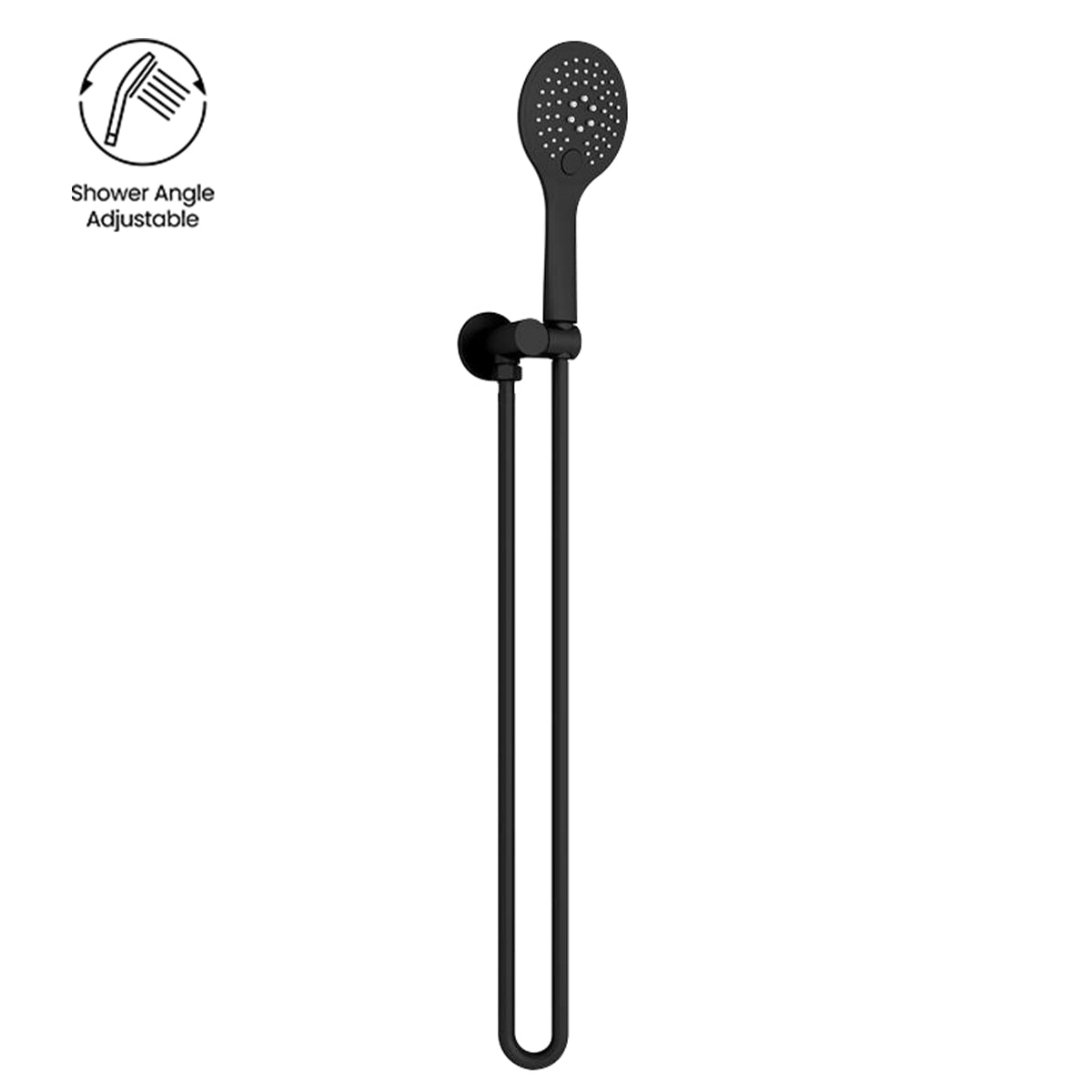 Rain 3 Function Shower On Bracket Matte Black