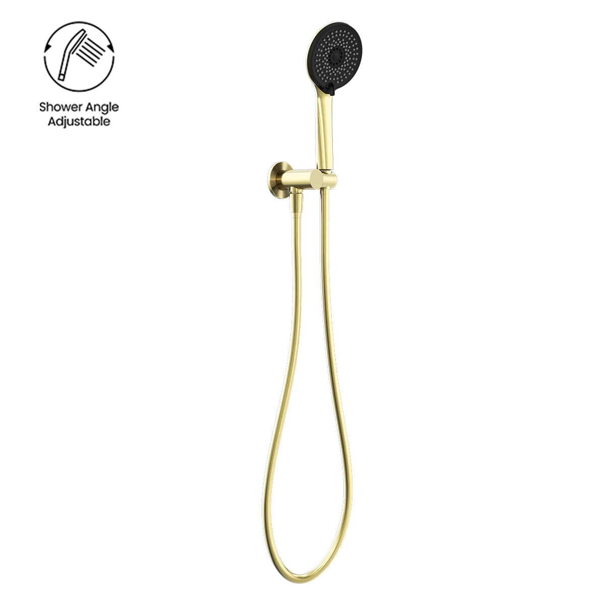 Project Round Shower On Bracket 4 Star Rating Brushed Gold
