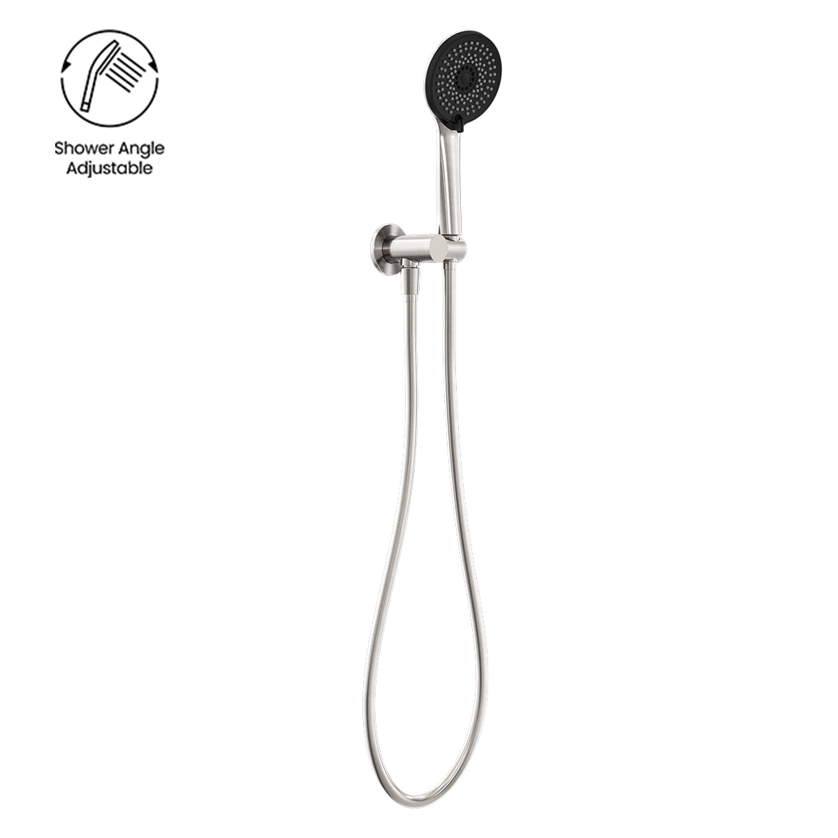 Project Round Shower On Bracket 4 Star Rating Brushed Nickel