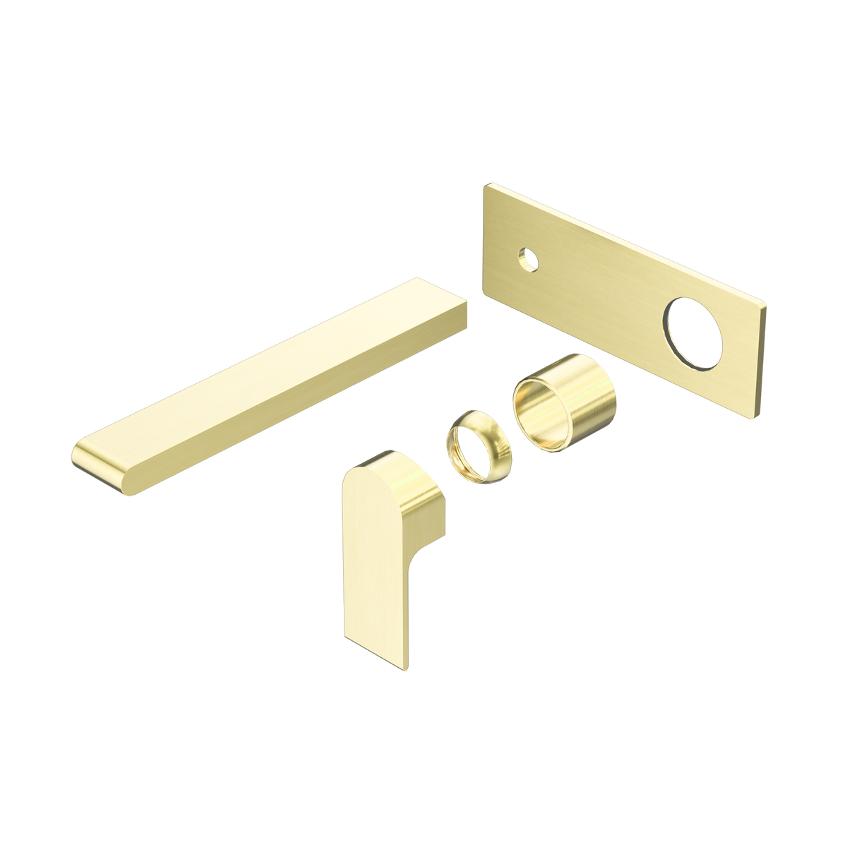 Bianca Wall Basin/Bath Mixer 230mm Trim Kits Only Brushed Gold