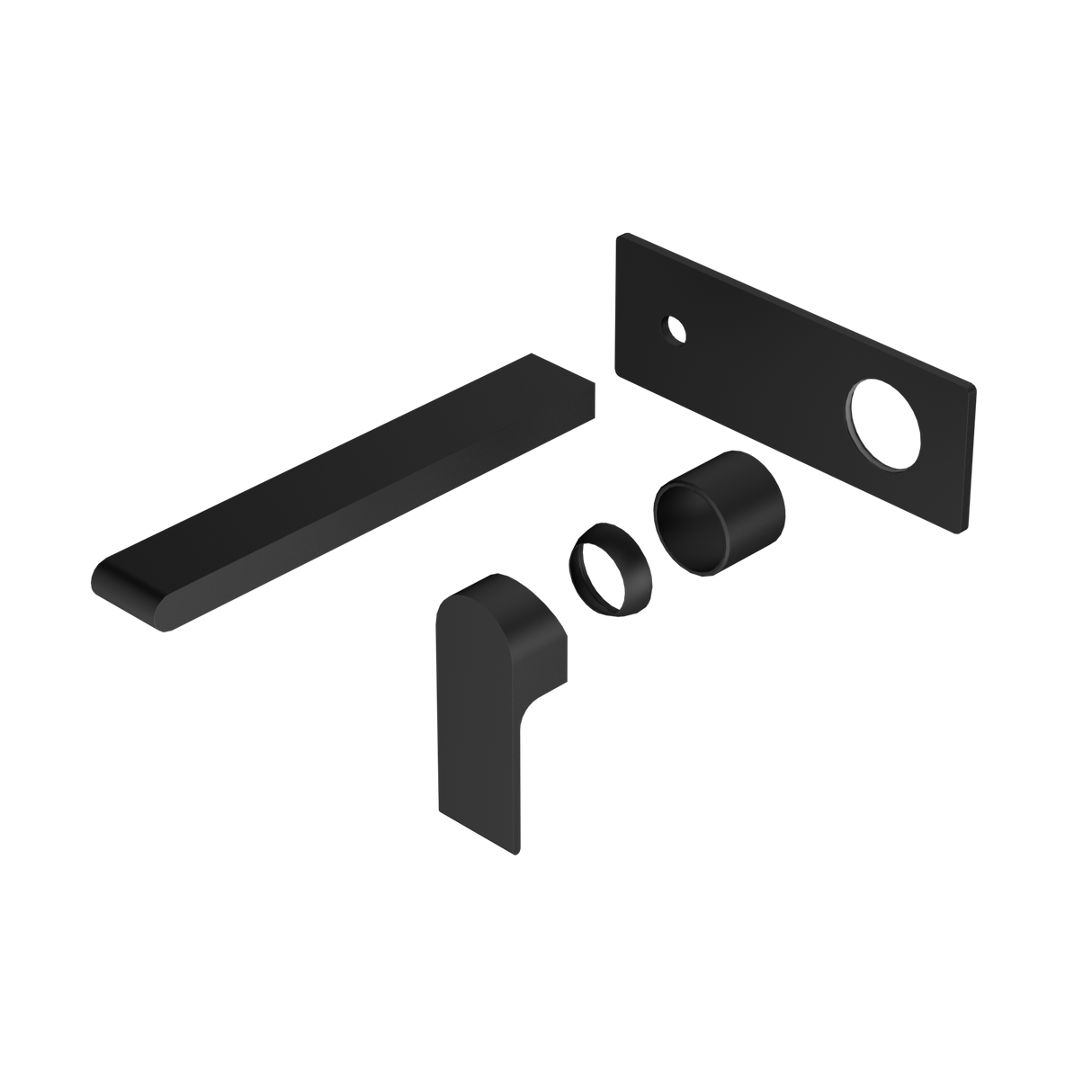 Bianca Wall Basin/Bath Mixer 230mm Trim Kits Only Matte Black