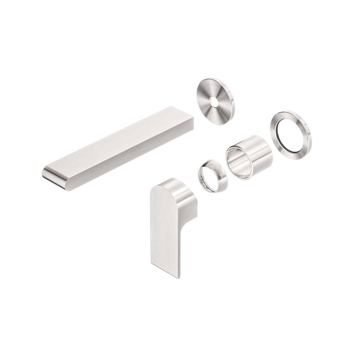 Bianca Wall Basin/Bath Mixer Separate Back Plate 187mm Trim Kits Only Brushed Nickel