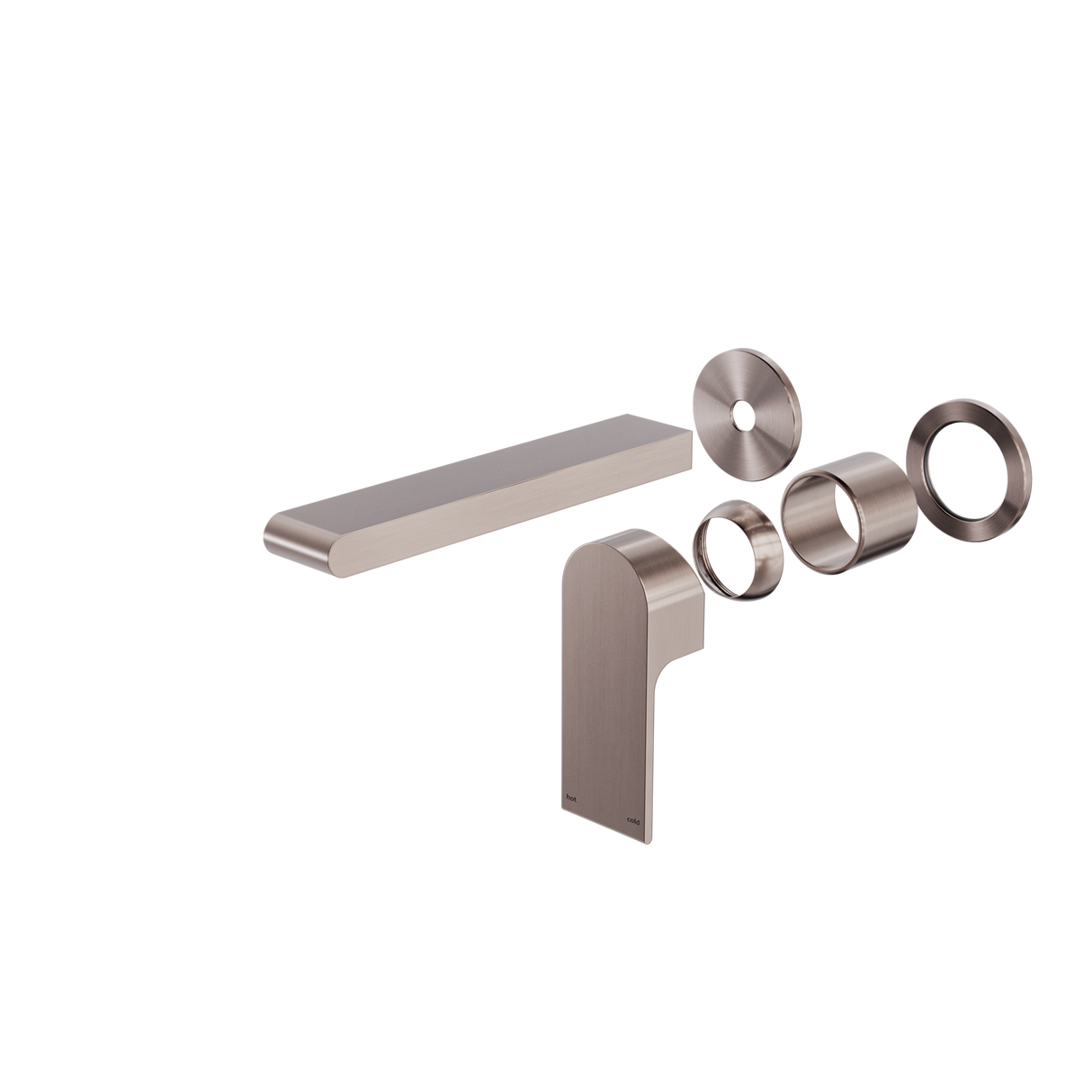 Bianca Wall Basin/Bath Mixer Separate Back Plate 187mm Trim Kits Only Brushed Bronze